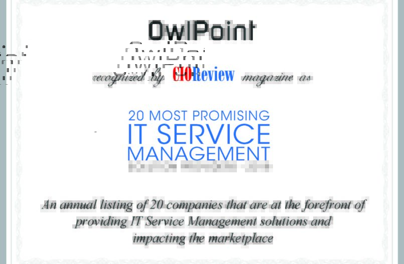 OwlPoint Named 20 Most Promising ITSM